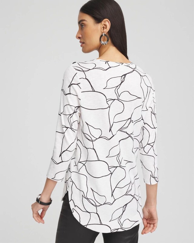 Leaves Button Trim Tunic - image 3